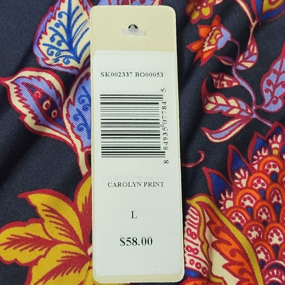 New Sunny Leigh Women's Large Dress Floral‎ Carolyn Print Long Sleeve Outfit - Picture 8 of 14